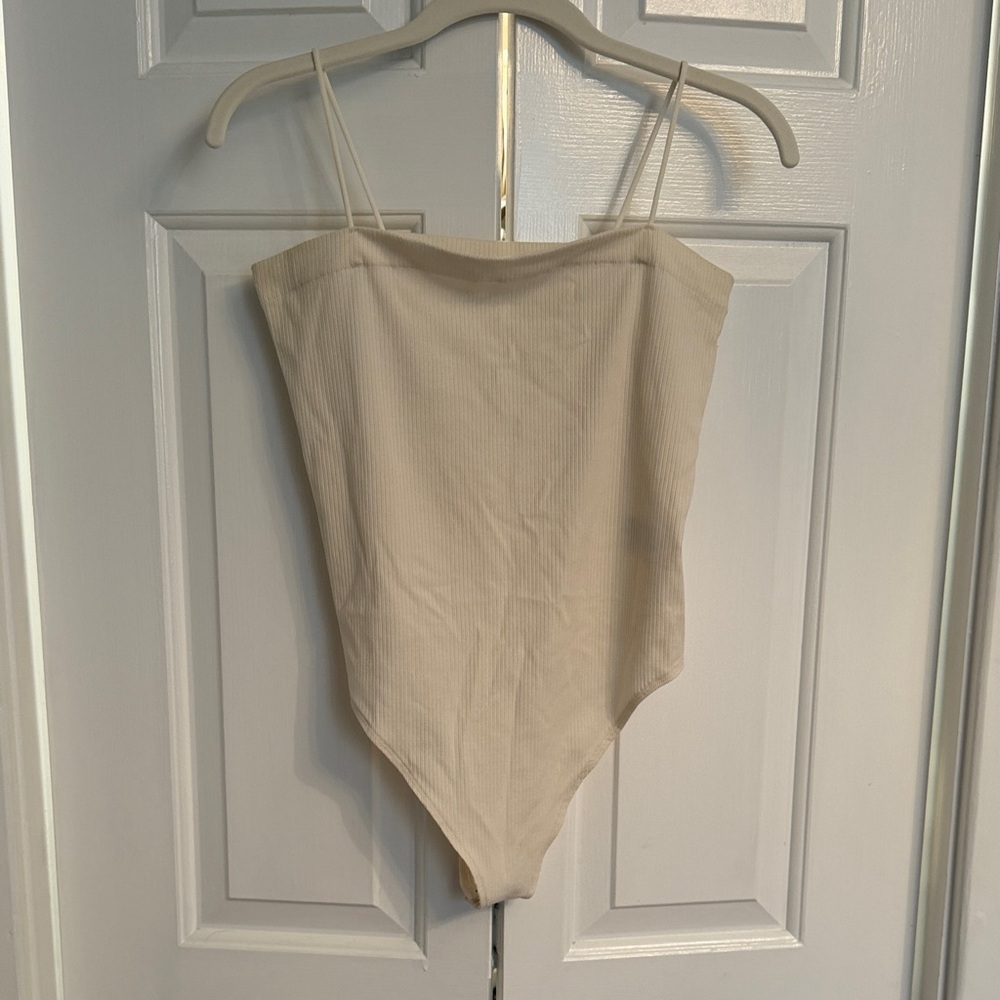 American Eagle Outfitters Cream Bodysuit